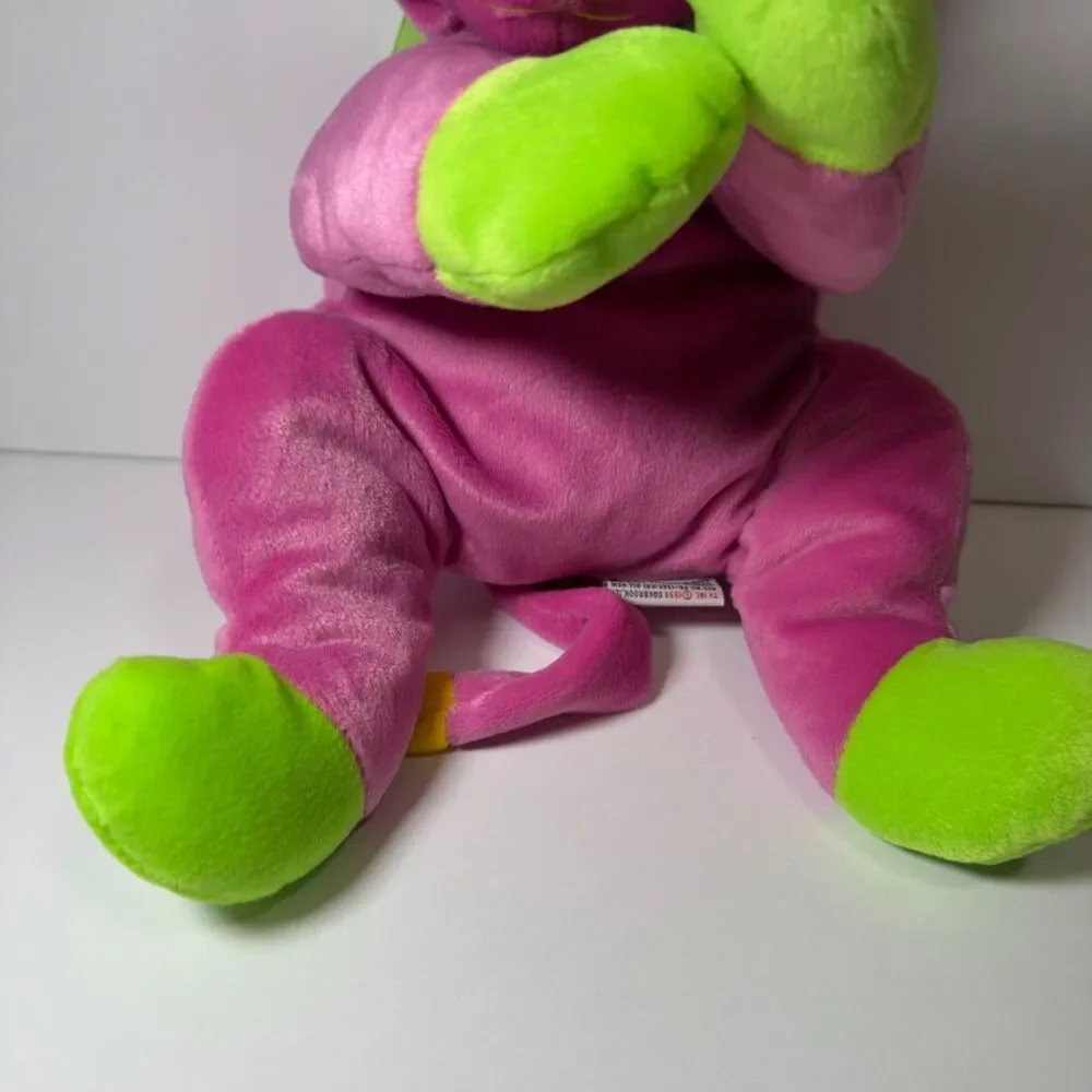 Vintage 1998 Ty Pillow Pals MEOW Pink Cat Plush 14